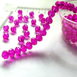 Wholesale pink Color <b>Glass</b> <b>Bead</b> Popcorn clear Quartz Cracked <b>Crystal</b> <b>Beads</b> for Jewelry Making 4-12mm - Product Image 3