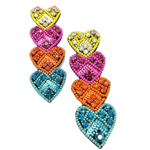 Handmade Beaded Embroidery Cute Stylish Fancy Drop <b>Earrings</b> New Design Luxury Trendy <b>Top</b> Fashionable Custom Colors Latest Hiba - Product Image 3