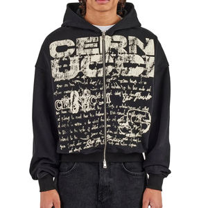 2026 DTF Printing Embroidered <b>Hoodie</b> 240G Custom Logo <b>Men's</b> Jersey Hot Selling High Quality Oversized Drop Shoulder Pocket - Product Image 5