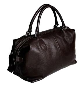 Sac de voyage en cuir véritable pour hommes, sacs à bagages de grande taille, sac de week-end pour femmes, grand sac fourre-tout noir - Product Image 2