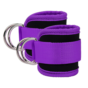 Logo personnalisé Paquet disponible Impression Cheville Boucle Sangles Fitness Gym Câble Machine Fixation D Anneau Ceinture - Product Image 5