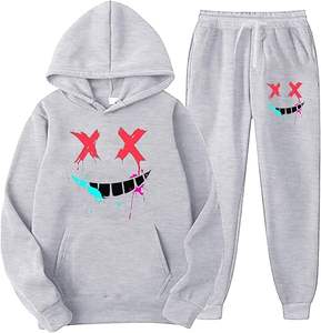 Ensemble complet de survêtement de sport avec cordon de serrage 100% coton pour hommes et femmes pour l'hiver - Product Image 4