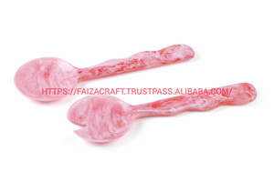 Juego de cuchara para ensalada de resina con mango largo, mejor calidad, mejores estilos, precio al por mayor, nuevo diseño, herramientas para ensalada, cuchara, tenedor, Juego - Product Image 3