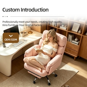 Sillón Ergonómico Giratorio Individual de Cuero Resistente a Arañazos de Gato, Personalizable y Moderno, para Sala de Estar, Dormitorio, Balcón, Sofá Deslizante Relajante - Product Image 5