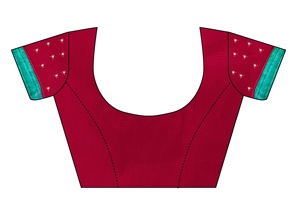 Blusa de Sari de Georgette de Diseño Indio, Nueva con Bordado de Lentejuelas, Sin Coser, de Alta Calidad, para Mujeres Adultas, para Bodas y Fiestas - Product Image 5