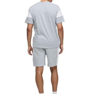 Ensemble de survêtement deux pièces patchwork respirant à séchage rapide pour homme grande taille avec logo personnalisé, manches courtes et short de sport – Collection été 2026 - Product Image 6
