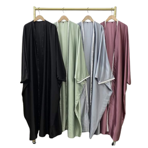New Arrivals Butterfly Style <b>Kaftan</b> Abaya High Quality Satin Silk Hijab Muslim <b>Women</b> Plus Size Customized Sizes Ramadan Eid - Product Image 1