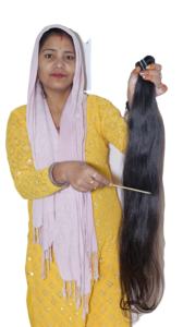 Extensions de cheveux humains du Temple indien vierges noires droites crépues naturelles non traitées cuticule alignée Super Wave lâche vague profonde - Product Image 5