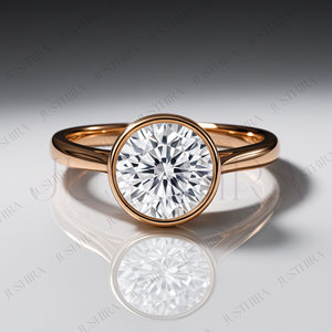 925 <b>Silver</b> Most Selling Bezel Setting Round Cut Diamond <b>Ring</b> for Everyday Wear Office Use and Elegant Styling Gift For Her - Product Image 2
