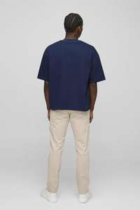 Camiseta de algodón ajustada de calidad de primera clase para hombre, logotipo personalizado de 220 gramos, estampado informal, diseño de gran tamaño, logotipo frontal, Letra de punto - Product Image 3