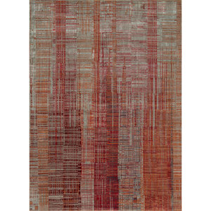 Alfombra Kavi Gris y Negra Anudada a Mano de Lana y Seda de Bambú con Patrón Abstracto Srb(701) para Uso Doméstico - Product Image 1