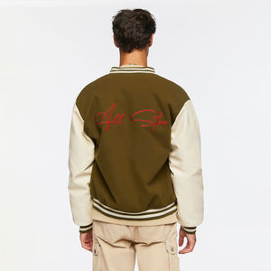 Veste universitaire personnalisée pour hommes de grande taille Veste Letterman longue et fine en laine/cuir de haute qualité - Product Image 2