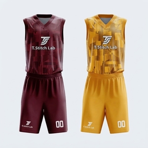 Nouveauté, uniforme de basket-ball réversible pour hommes de haute qualité, antibactérien, personnalisé avec le nom de l'équipe, col en V, manches courtes, évacuation de l'humidité - Product Image 6