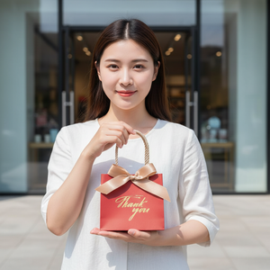 Wholesale Luxury Christmas Recyclable Coated Paper Classic Gift Bags Cotton Rope Handle Custom <b>Thank</b> <b>You</b> Gold Stamp Offset - Product Image 5