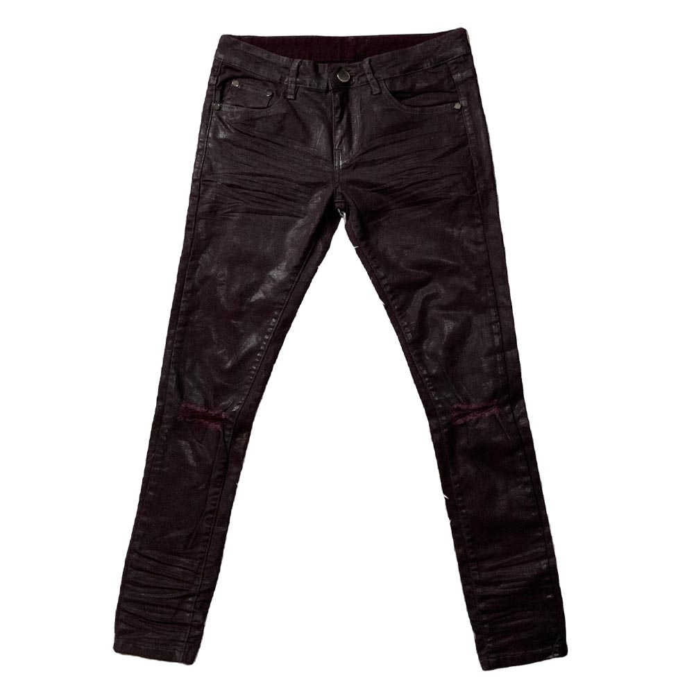 完売品　VIH20A loose fit oil coating denim Wax Black Jeans - Stylish & Durable Denim for All Seasons