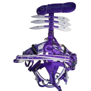 Arnés de nailon morado y blanco con estilo duradero con brocas de hierro gratis Enganche rápido para tachuelas de conducción - Product Image 2