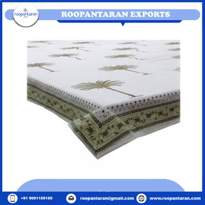 Mantel estampado en bloque hecho a mano de alta calidad, último diseño del fabricante indio, venta artesanal de algodón puro - Product Image 6