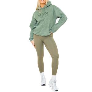 Top Quality Acid Wash <b>Vintage</b> Faded Distressed Women <b>Oversized</b> <b>Sweatshirt</b> Polyester Cotton Winter Casual Solid Pattern - Product Image 2