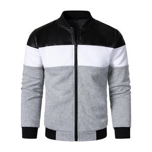 Chaquetas universitarias de invierno de hombre de lana cepillada CVC de alta calidad con estampado de logotipo de alta calidad al por mayor chaqueta universitaria lisa en blanco - Product Image 2