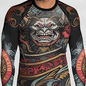 Demandable Men Rash Guard Spandex MMA Rash Guard Long Sleeve Compression BJJ Rash Guard - Product Image 4