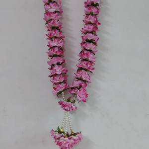 Guirnalda Rosa Jaimala Varmala para novio y novia, guirnalda de flores artificiales hechas a mano para novio y novia, accesorios de boda - Product Image 1