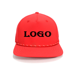 Personalizado unisex, poliéster/algodón 5 paneles de impresión Logo cuerda camionero sombreros deportes al aire libre impermeable béisbol sombrero adecuado Golf sombreros - Product Image 1