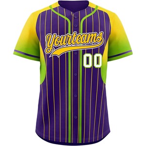 OEM Custom Plus Size Baseball Jerseys Button Design Mesh Fabric Heat-Transfer Printed Embroidered Team Names Breathable Quick - Product Image 1