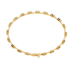 Pulsera de Oro Sólido de 10K/14K Personalizada, Pulsera de Cadena de Tenis, Elegante Diseño de Cuatro Puntas, Pulsera de Diamantes con Certificado IGI para Mujer - Product Image 4