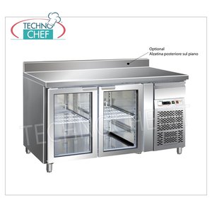 Équipement de réfrigération pour cuisine commerciale Forcar G-GN2100TNG, 282 L, 2 portes vitrées, température réglable. Modèle ventilé -2/+8°C - Réfrigéré - Product Image 1