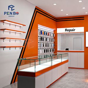 Exhibidores de Pared de Madera para Tiendas de Reparación de Celulares, Decoración de Tiendas de Electrónica, Accesorios para Teléfonos, Exhibidores para Tiendas de Teléfonos Móviles - Product Image 2
