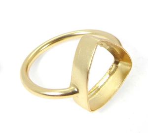 Super Quality 925 Sterling Silver Indian Export <b>Ring</b> Collet Component Bezel Setting Trillion Shape Stone Custom Plating All - Product Image 1