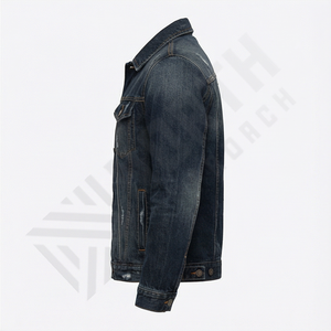 Veste en jean pour femme à col rabattu, manches longues, style vintage, boutonnée, délavée, style streetwear occidental pour homme - Product Image 3