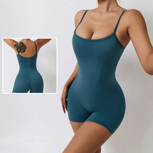 Nuevo mono de entrenamiento de una pieza al por mayor para mujer mono personalizado ajustable bajo MOQ transpirable Correa fina mono de Yoga - Product Image 3