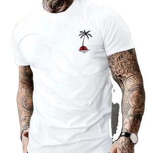 Venta al por mayor de alta calidad Logotipo de impresión personalizada 100% algodón camisetas de los hombres de gran tamaño pesado liso camiseta para hombres - Product Image 1