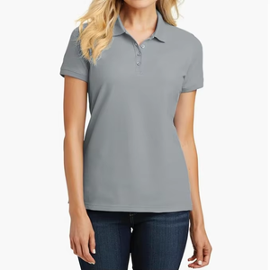 2025 Trending Jogger mujer Polo Slim Fit camisa de moda ropa de entrenamiento algodón/poliéster manga corta en blanco liso Polo camiseta - Product Image 4