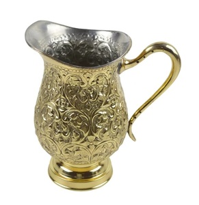 Solid Brass Metal <b>Jug</b> for Drinks Serving <b>Water</b> Container <b>Jug</b> for Best Quality Customized Drinking <b>Water</b> Juice Storage Pitcher. - Product Image 3