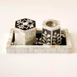 Ensemble de brûleur d'encens mère de perle de haute qualité, incrustation de serpillière, support d'encens, incrustation de coquille de mer, Bakhoor, cadeaux arabes pour le Ramadan Eid - Product Image 6