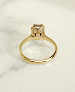 Juego de bisel Anillo de compromiso de moissanita de corte radiante de 1,88 quilates Anillo de corte de hielo triturado para su anillo de moissanita radiante alargado - Product Image 3