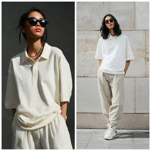 <b>Women's</b> Solid Breathable Eco-Friendly Oversized Drop Shoulder for <b>Shirts</b> Streetwear Summer - Product Image 4