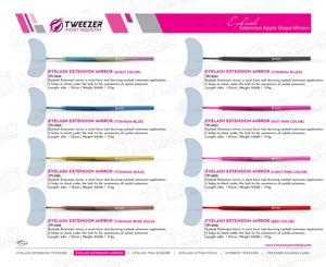 Herramientas de extensión de pestañas profesionales de marca personalizada de alta calidad, mango de espejo de pestañas puntiagudas, Material de acero inoxidable privado - Product Image 5