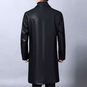 Premium Mens Leather Trench Coat Stylish Long Coat for <b>All</b> Seasons - Product Image 5