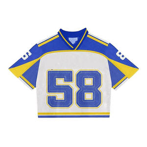 Venta caliente Unisex 100% Camiseta de algodón Ropa deportiva personalizada con Boxy Fit Digital Impreso Fútbol Malla Jersey para hombres Loose Fit - Product Image 1