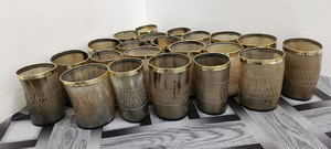 Tasse à chope en corne polie, tasse à corne à boire de bière naturelle pour bar à la maison et décoration rustique - Product Image 2