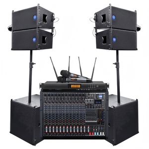 Système de haut-parleurs audio professionnels pour salles de bal, pleine fréquence, passif, impédance 8 ohms, coque métallique, matériau bois - Product Image 3