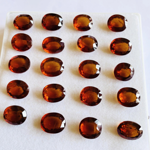 โกเมนเฮสโซไนท์ธรรมชาติจากบราซิลเป็น AAA แบบหลวมการตัดรูปไข่การตัดที่สมบูรณ์แบบได้รับการรับรองสำหรับการใช้เครื่องประดับ - Product Image 3