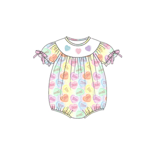 Personalización Niños Ropa <span class=keywords><strong>de</strong></span> bebé Manga corta Lazo Rosa Floral Pelele <span class=keywords><strong>de</strong></span> niña Día <span class=keywords><strong>de</strong></span> San Valentín Burbuja <span class=keywords><strong>de</strong></span> niña Ropa <span class=keywords><strong>de</strong></span> recién nacido - Product Image 4