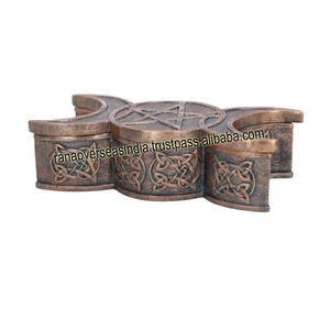 Vente directe d'usine organisateur de bijoux en métal en gros forme irrégulière Feng Shui bibelot boîte à bijoux pour femmes filles meilleur prix - Product Image 6