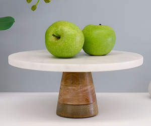 Elegante juego de soporte de pastel de madera de mármol Vintage elegantes pedestales de silicona para exhibición de pastel de boda presentaciones de comida herramientas de pastel - Product Image 5