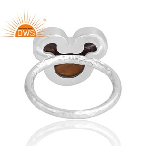 Anillo de piedras preciosas amarillas de ojo de tigre Natural de Plata de Ley 925, joyería personalizada para mujer, regalo para ella - Product Image 2