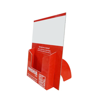 Support de comptoir pré-assemblé moderne et écologique pour prospectus et brochures en PVC – Tailles et couleurs personnalisables